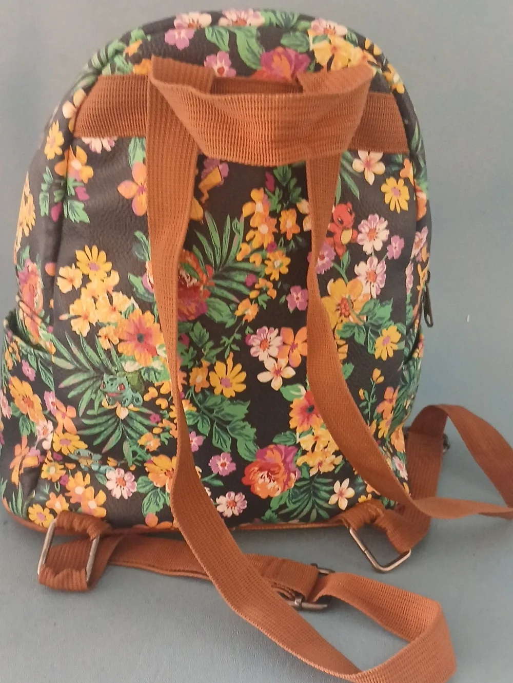 Loungefly Pokemon Anime Character Mini Backpack - Black Floral